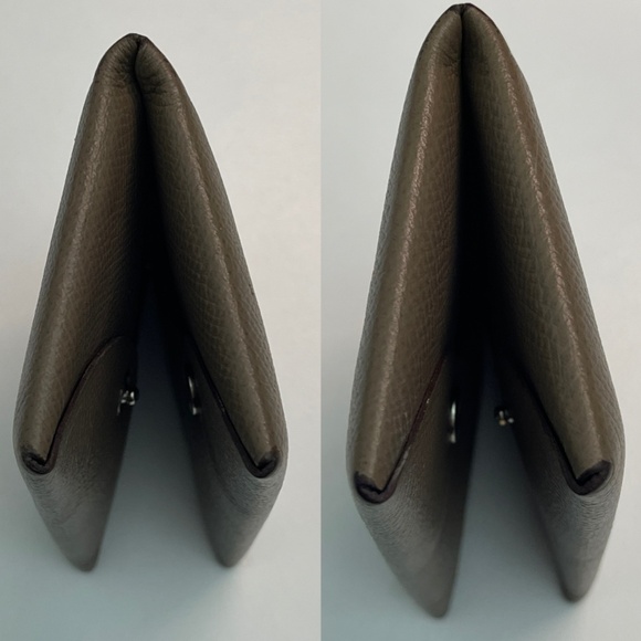 Hermes Calvi card holder in etoupe gray women leather wallet with box - Picture 16 of 16